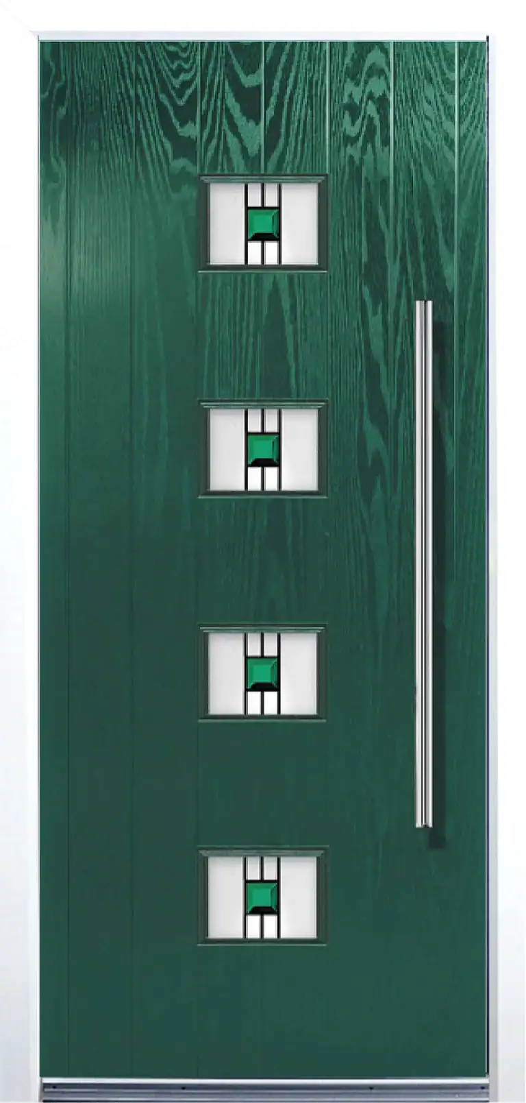 Unique Composite Doors | Tortola Style Centre Green Unique Composite Doors | Tortola Style Centre Green Image